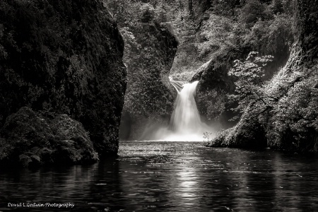 B&W Punchbowl Falls