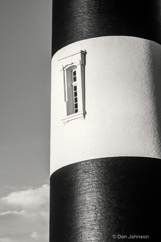 Bodie B&W Lighthouse Window - ID: 14062751 © Don Johnson