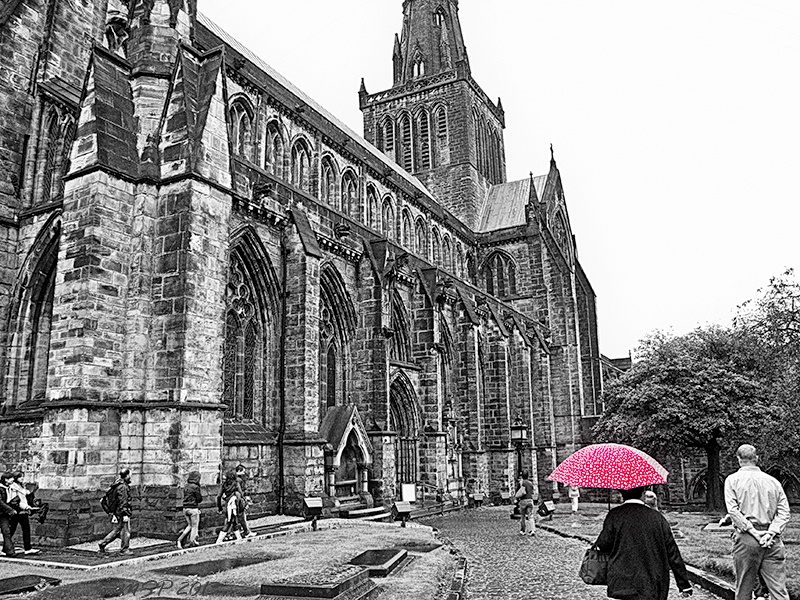 Glasgow Cathedral On An Overcast Drizzly Day