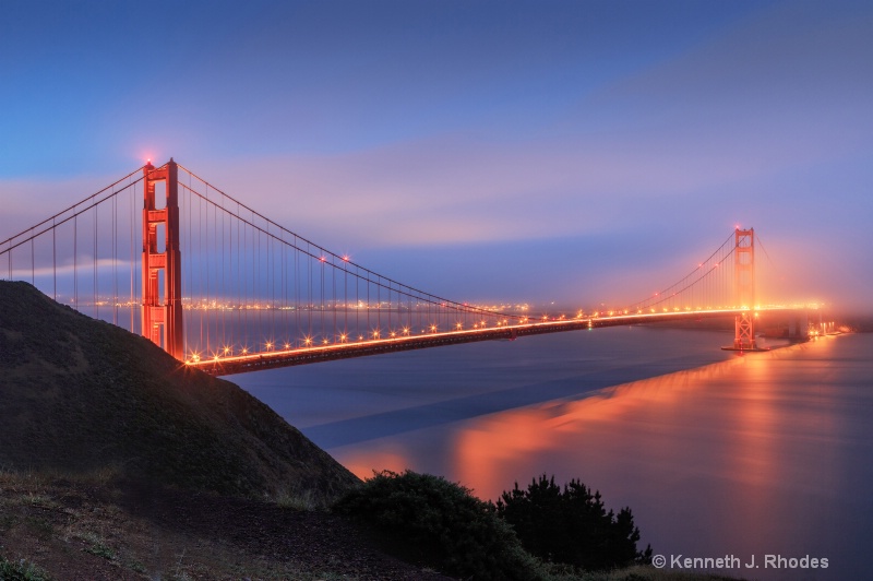 Fog over the Golden Gate Bridge