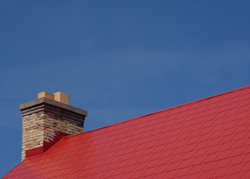 Chimney on a Red Roof