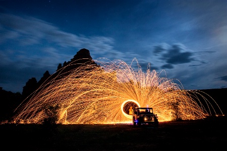 playing light at Bagan