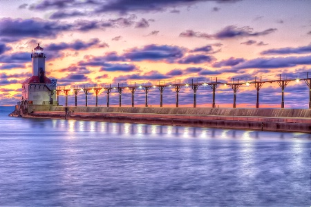 Sunset at Michigan City