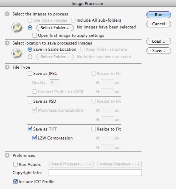 The Image Processor Screen