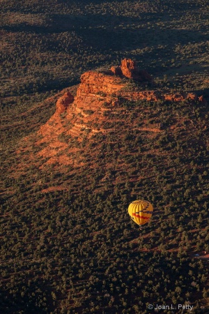 view from hot air balloon ride in Sedona