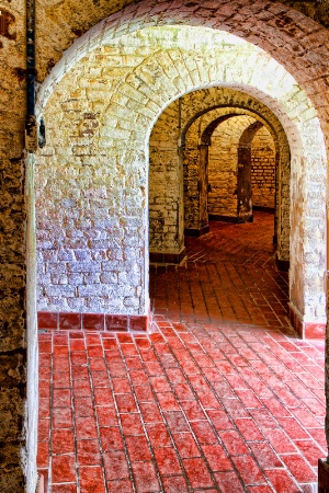 Inside Old Fort Jackson, built 1808, Savannah