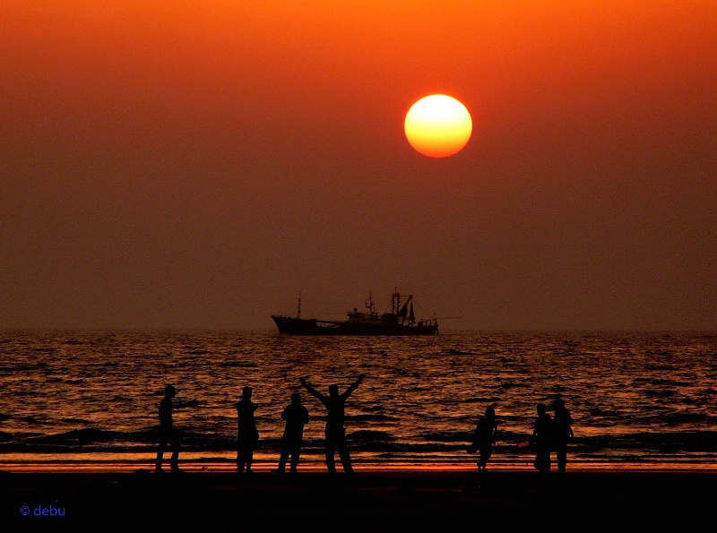 Sunset at Cox's Bazar,Bangladesh.