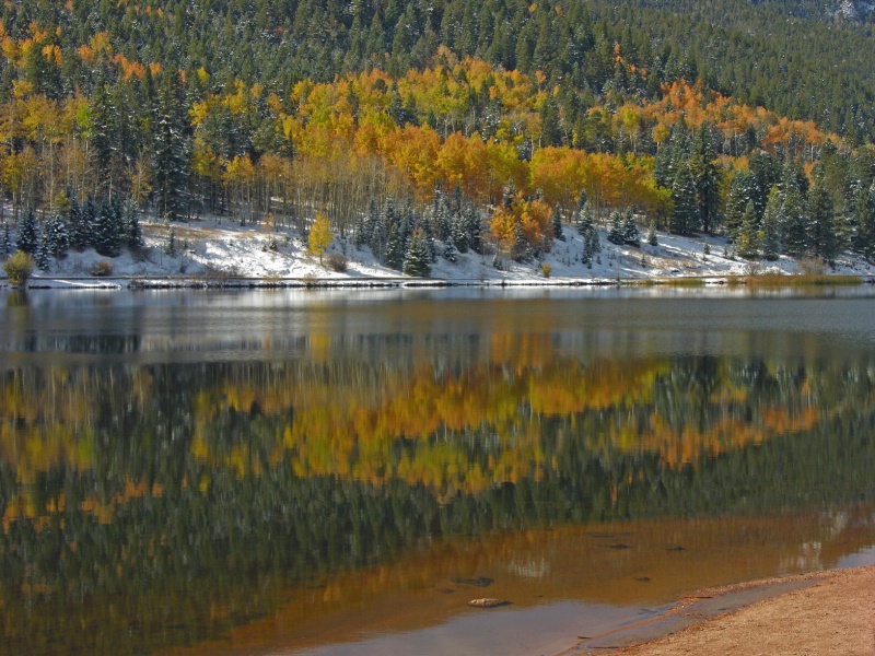 Reflections on San Isabel Lake, Colorado