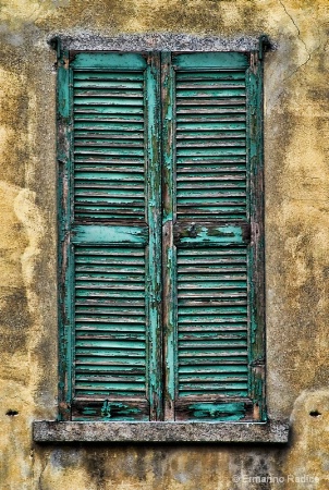 Old green window