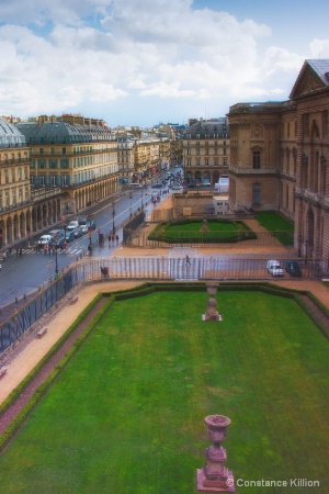 Paris through Louvre Attic Window