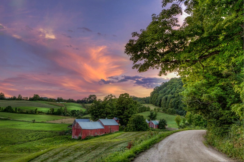 Sunset Over Jenne Farm