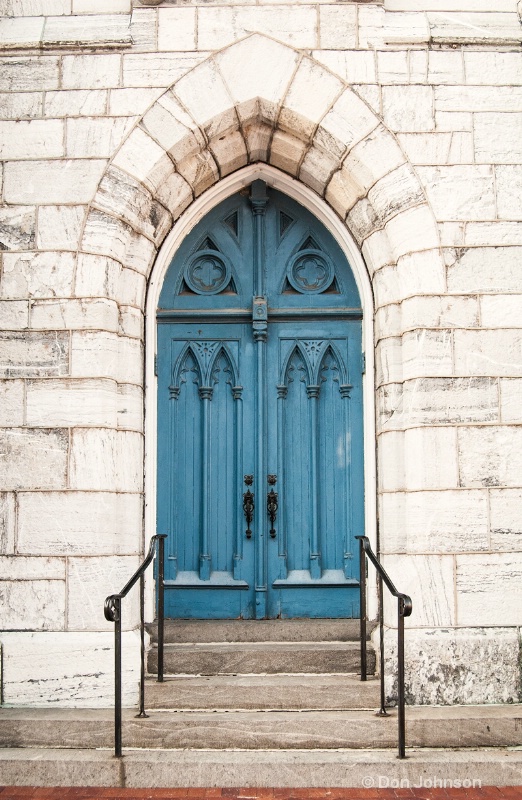 Blue Church Door - ID: 14237019 © Don Johnson