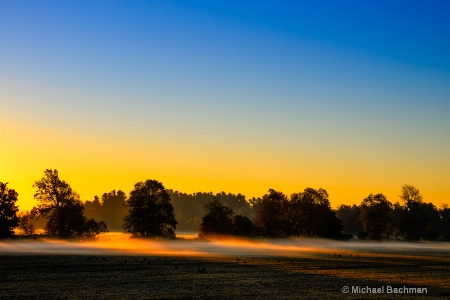 Sunrise on a field