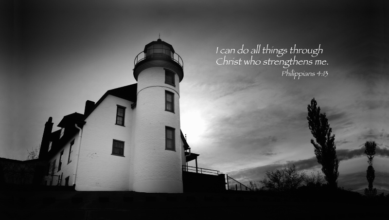 Point Betsie Lighthouse / Philippians 4:13 - ID: 14264519 © Leland N. Saunders
