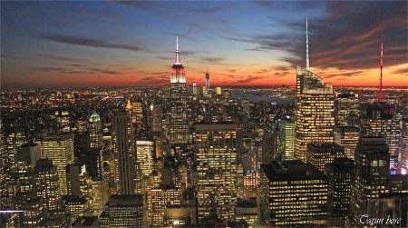 New york just before sunset..