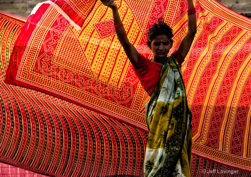 Saris in the Wind, Varanassi, India   - ID: 14271259 © Jeff Lovinger