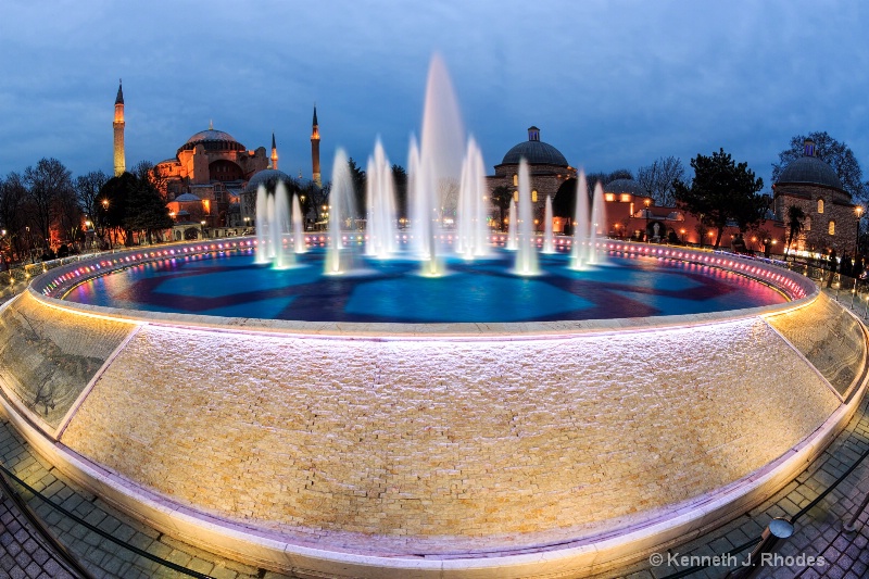 Landmarks at Twilight - Hagia Sophia Fountain