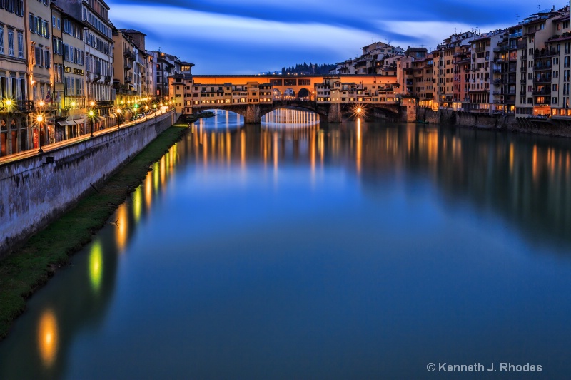 Landmarks at Twilight  - The Ponte Vecchio