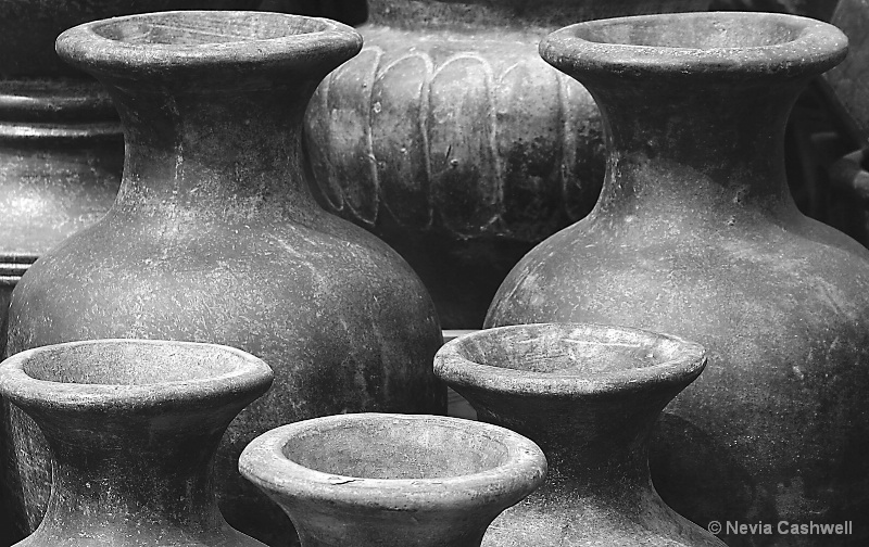 Urns in Black and White