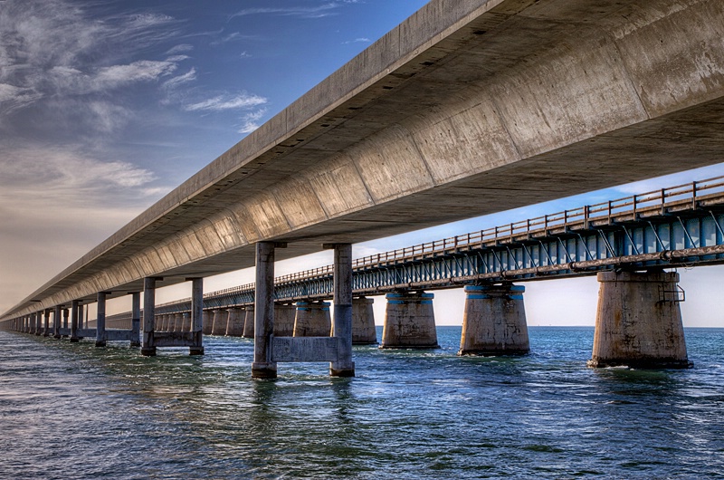 Old and New 7 Mile Bridge