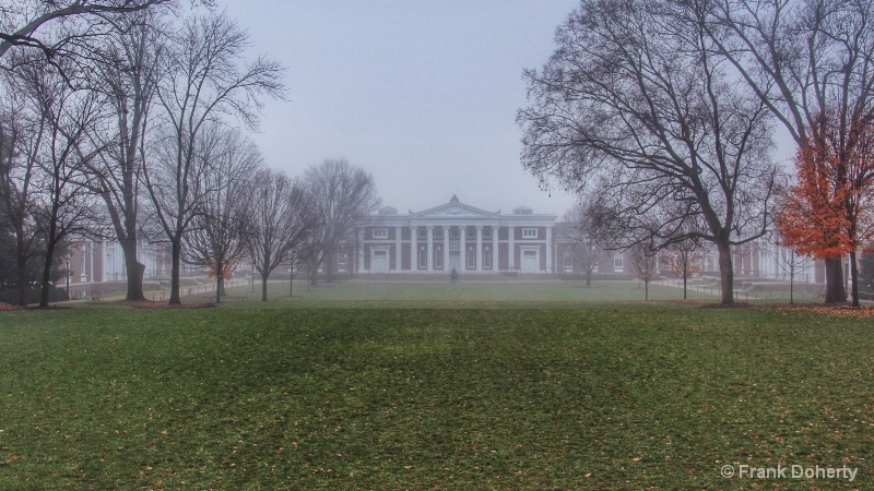 The Rotunda in Fog, University of Virginia
