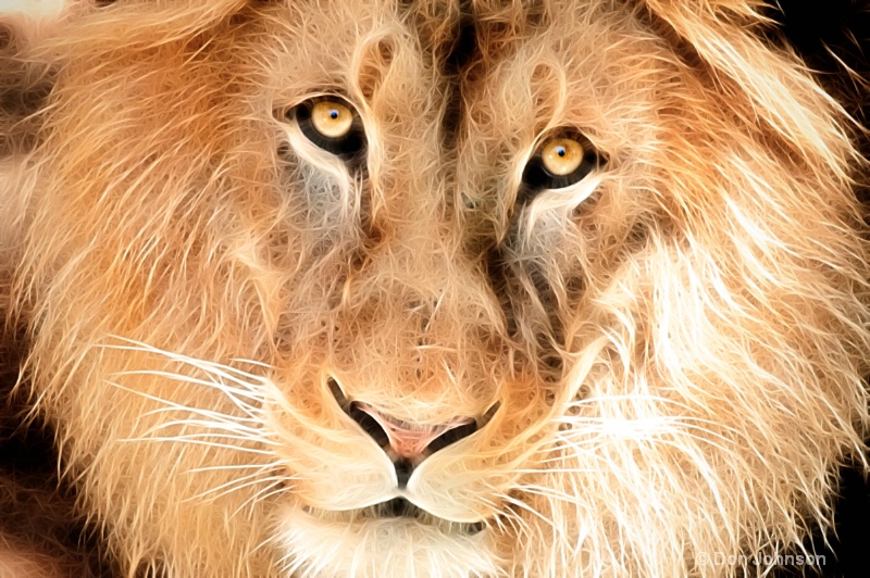 Artistic Lion Face - ID: 14292923 © Don Johnson