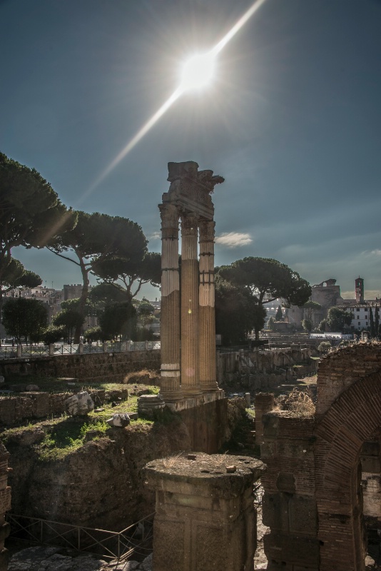 Apollo's chariot over Roman Forum