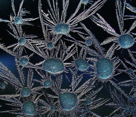 God's gift of ice crystals on window
