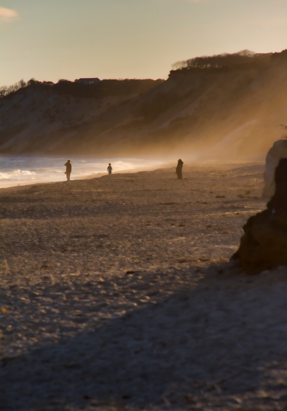 Walking Lucy Vincent Beach at Sunset