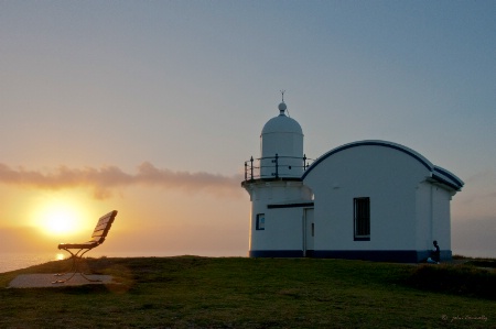 Sunrise at Tacking Point Lighthouse.