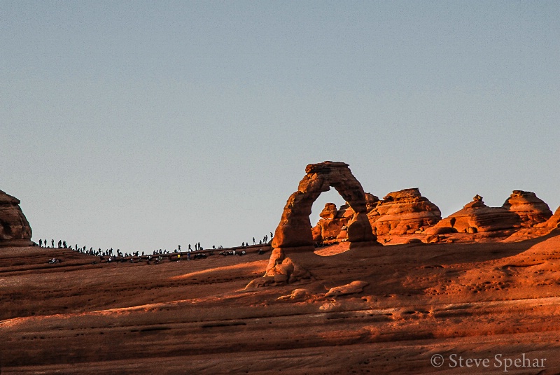 Sundown Gathering at Delicate Arch