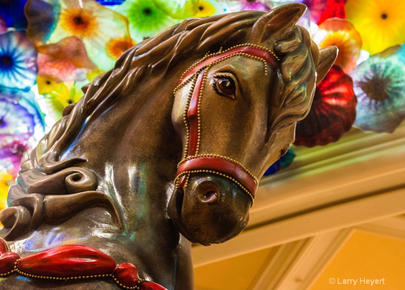 Wood Horse at the Bellagio Hotel - ID: 14332195 © Larry Heyert
