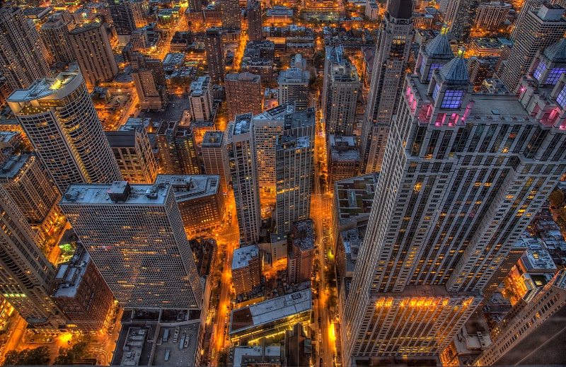 Looking Down at Chicago