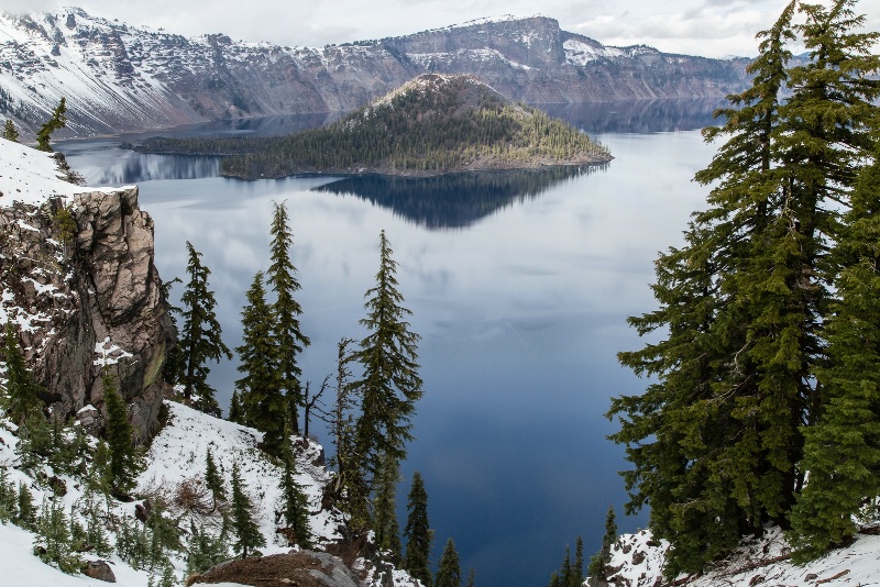 Winter Comes on Crater Lake- 947