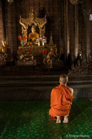 Monk praying 