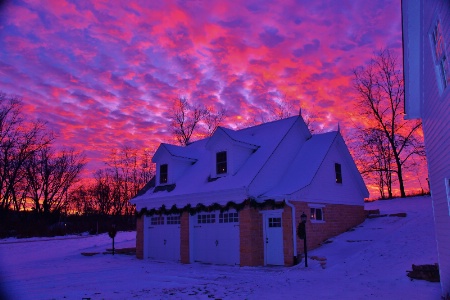 Winter Sunset in Wisconsin