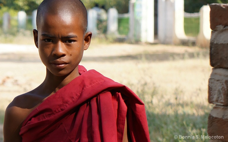 A young Burmese monk