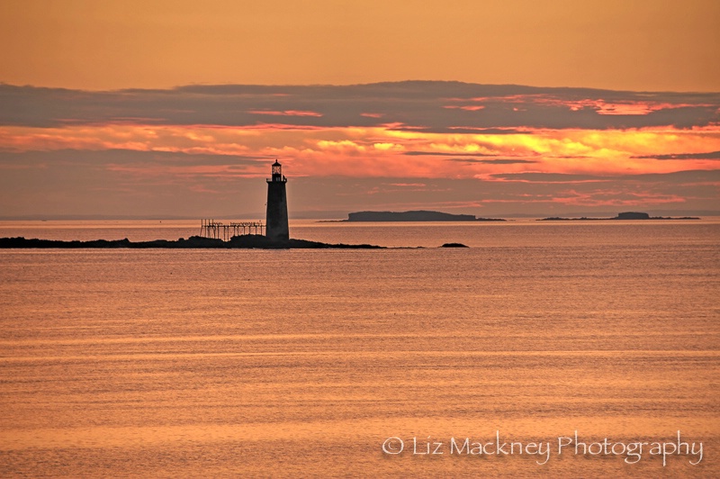 Ram Island Ledge Lighthouse At Sunrise