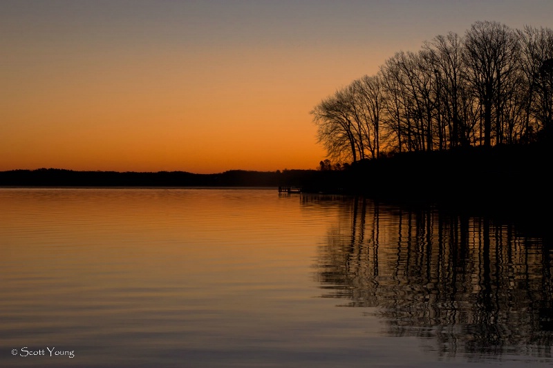 Winter Sunrise; Lake Gaston, NC - ID: 14345359 © Richard S. Young