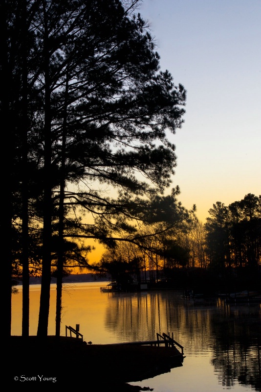 Sunrise at Wedding Point; Lake Gaston, NC - ID: 14347003 © Richard S. Young