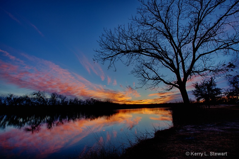 Lake Nasworthy Sunset  No.3 - ID: 14352497 © Kerry L. Stewart