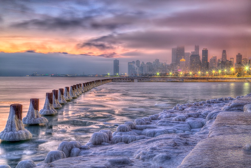 Chicago Icey Twilight