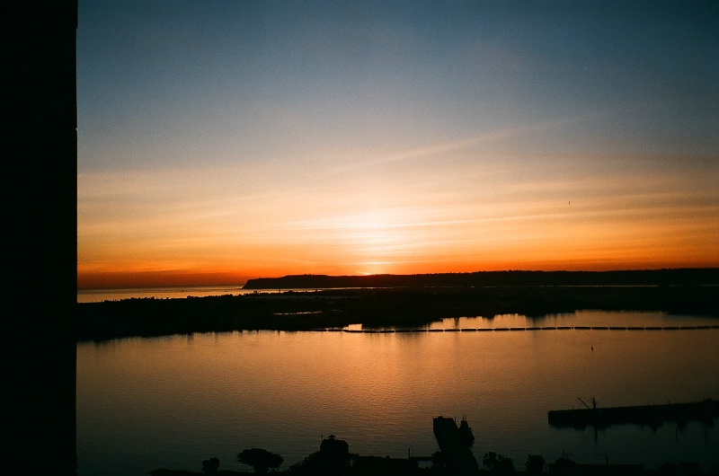 Sunset over San Diego Harbor