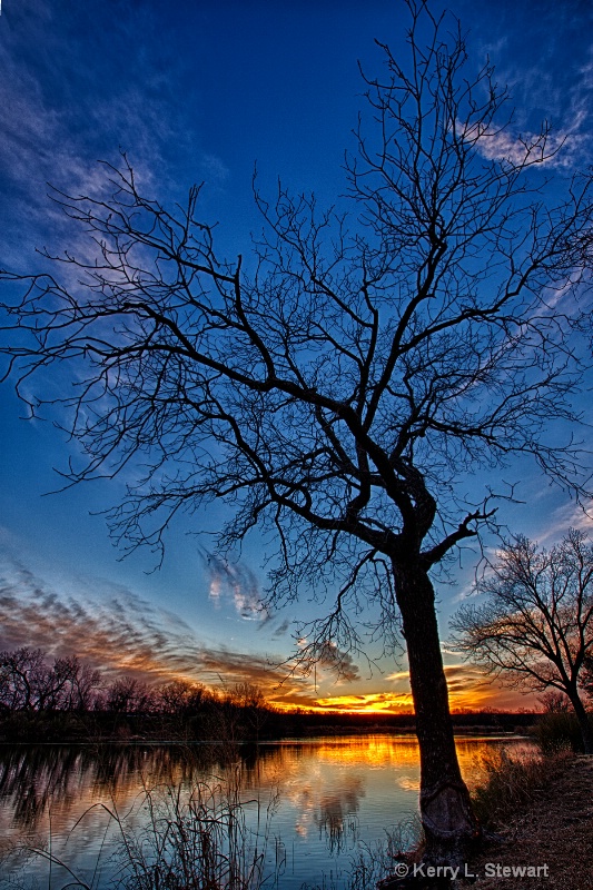 Lake Nasworthy Sunset  No.1 - ID: 14367723 © Kerry L. Stewart