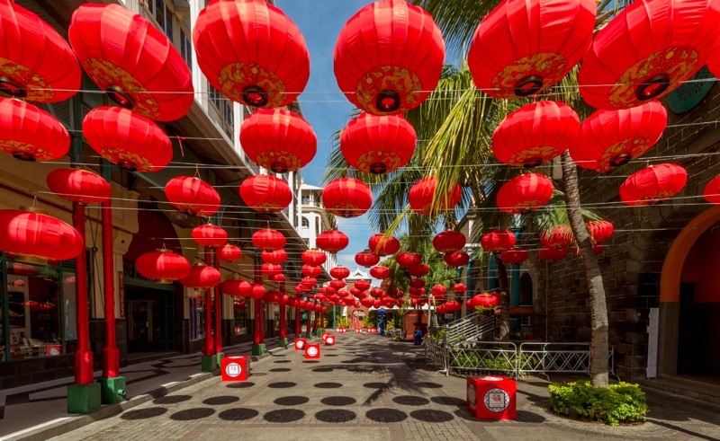 Chinese Lanterns, Caudan, Mauritius.