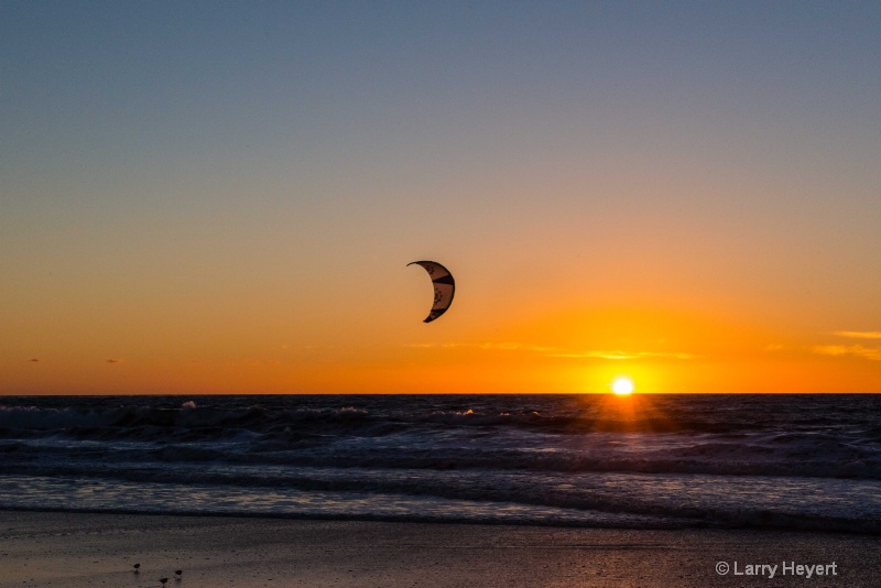 Windsurfer at Sunset- Torrance Beach, CA