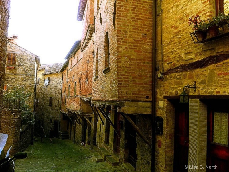 Medieval row houses - Cortona Italy