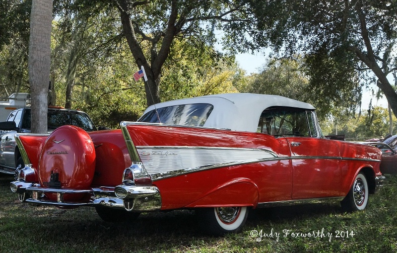 Red 1957 Chevy Convertible