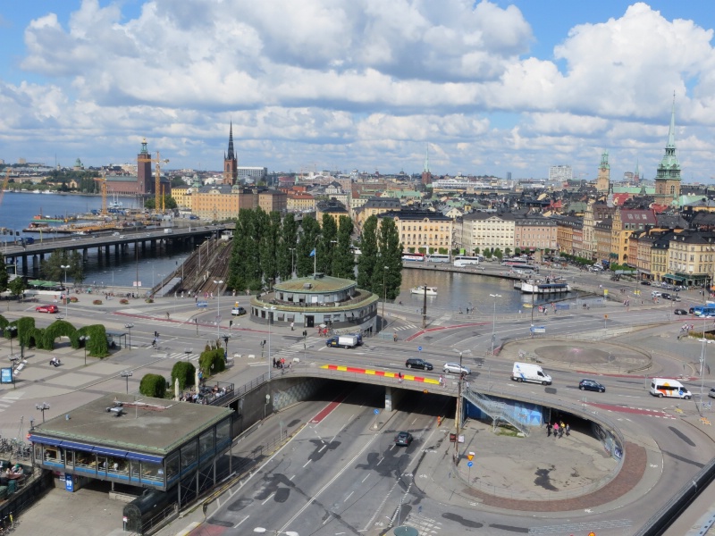 Traffic junction in the heart of Stockholm