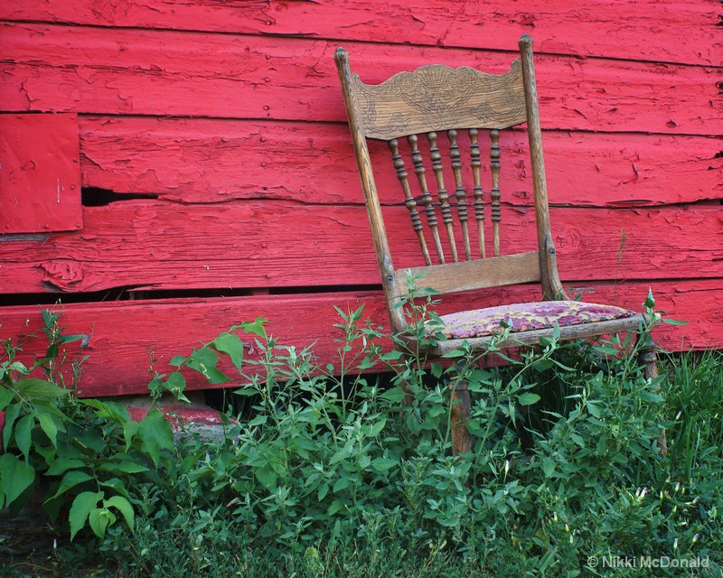 Old Chair, Red Barn